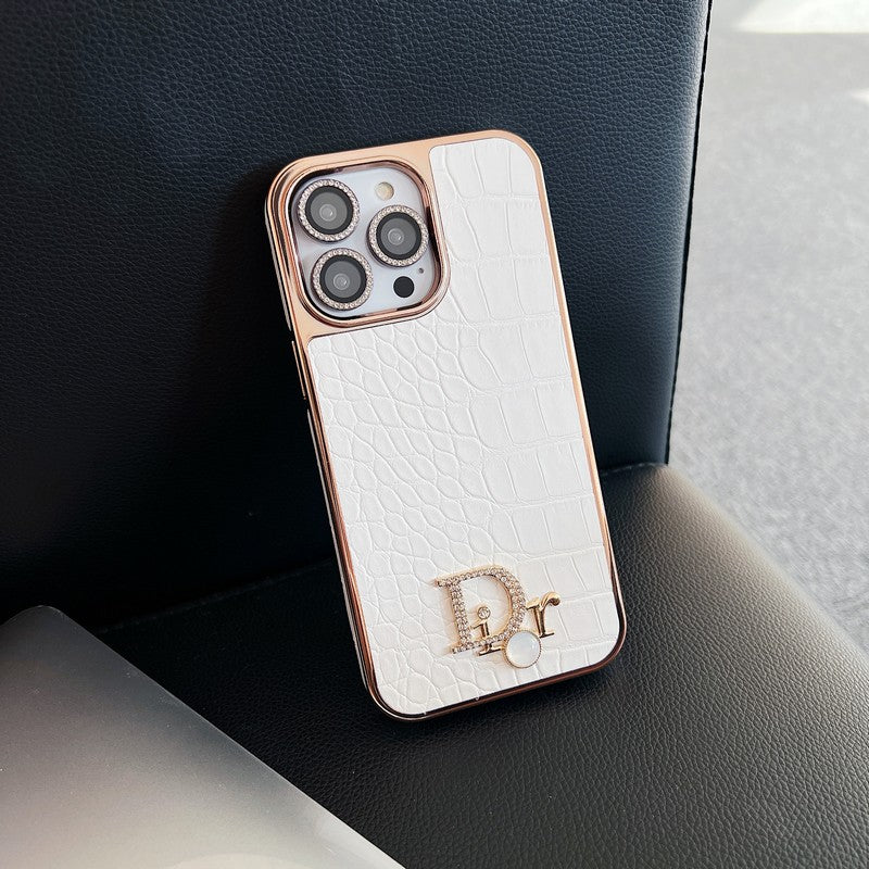 CD Diamond Logo Rose Gold iPhone etui