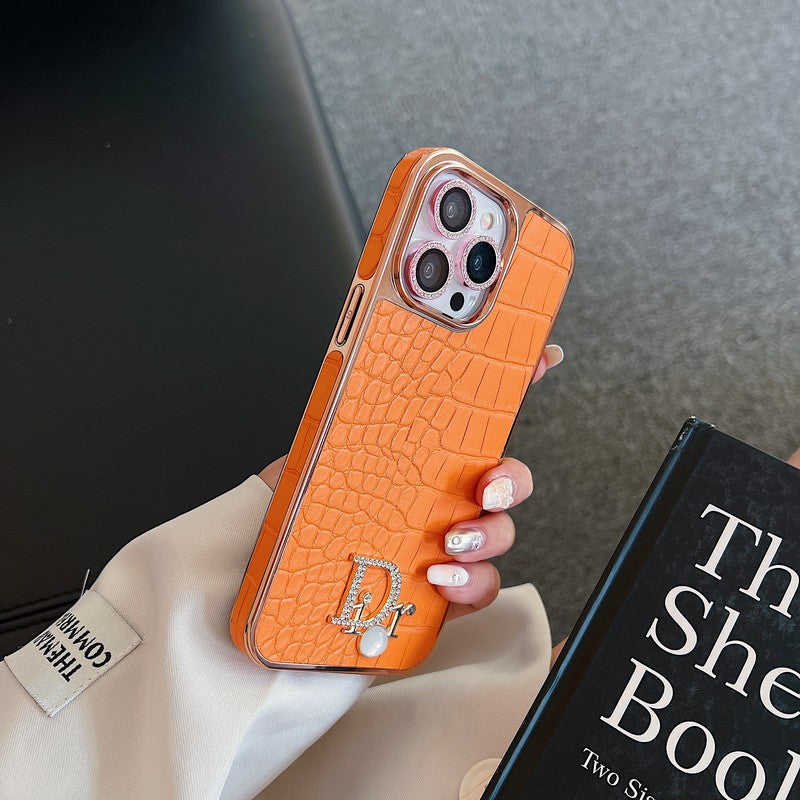 CD Diamond Logo Rose Gold iPhone etui