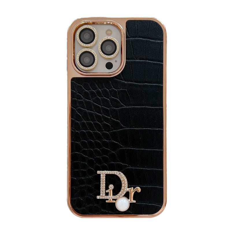 CD Diamond Logo Rose Gold iPhone etui