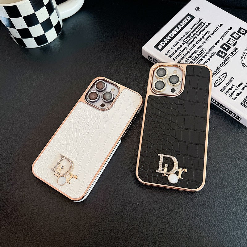 CD Diamond Logo Rose Gold iPhone etui
