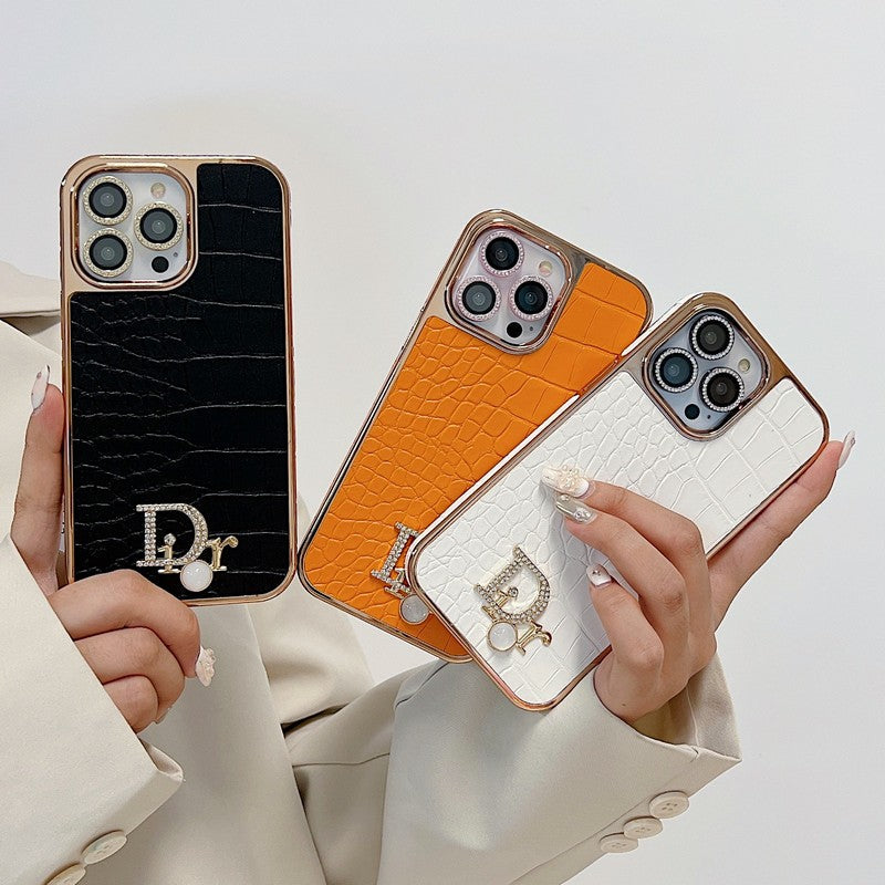 CD Diamond Logo Rose Gold iPhone etui