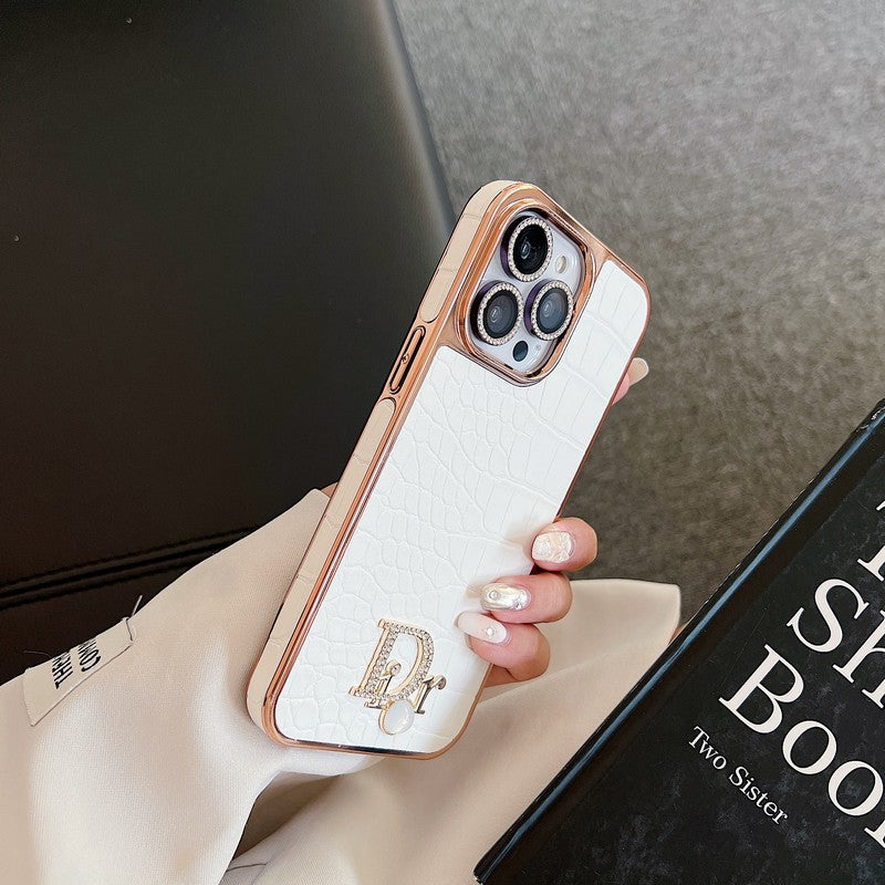 CD Diamond Logo Rose Gold iPhone etui