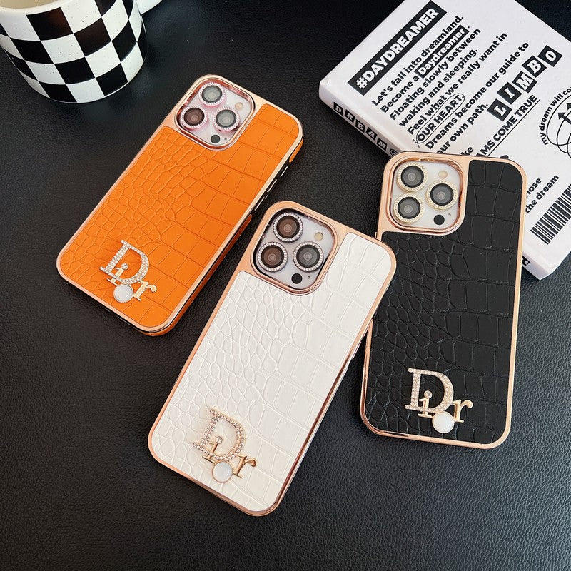 CD Diamond Logo Rose Gold iPhone etui