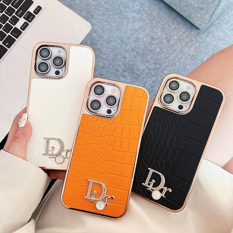 CD Diamond Logo Rose Gold iPhone etui