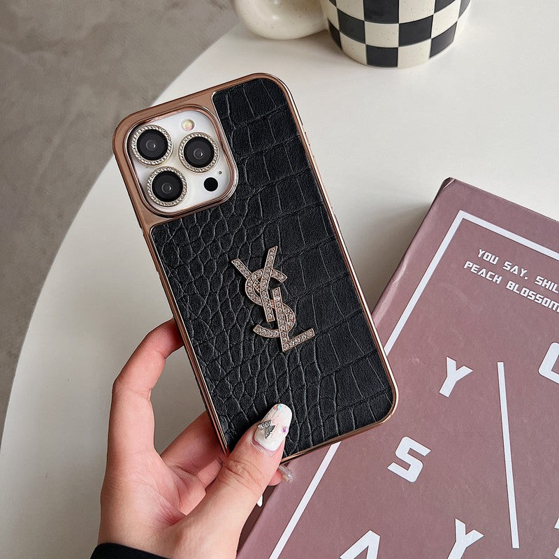 Skórzane etui na iPhone'a w kolorze różowego złota Saint Color