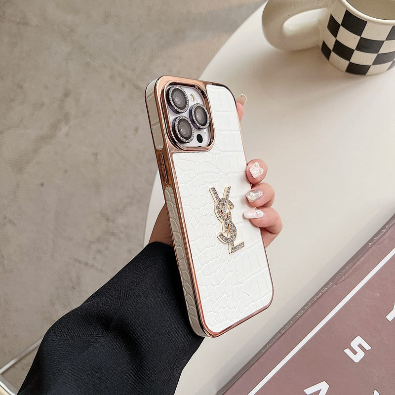 Skórzane etui na iPhone'a w kolorze różowego złota Saint Color