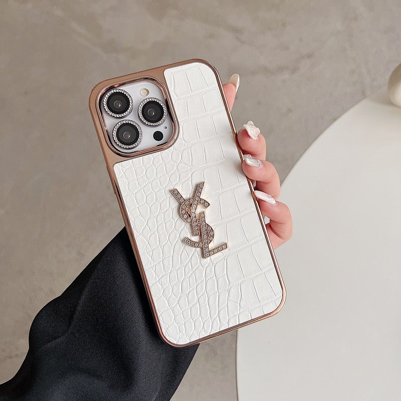 Skórzane etui na iPhone'a w kolorze różowego złota Saint Color