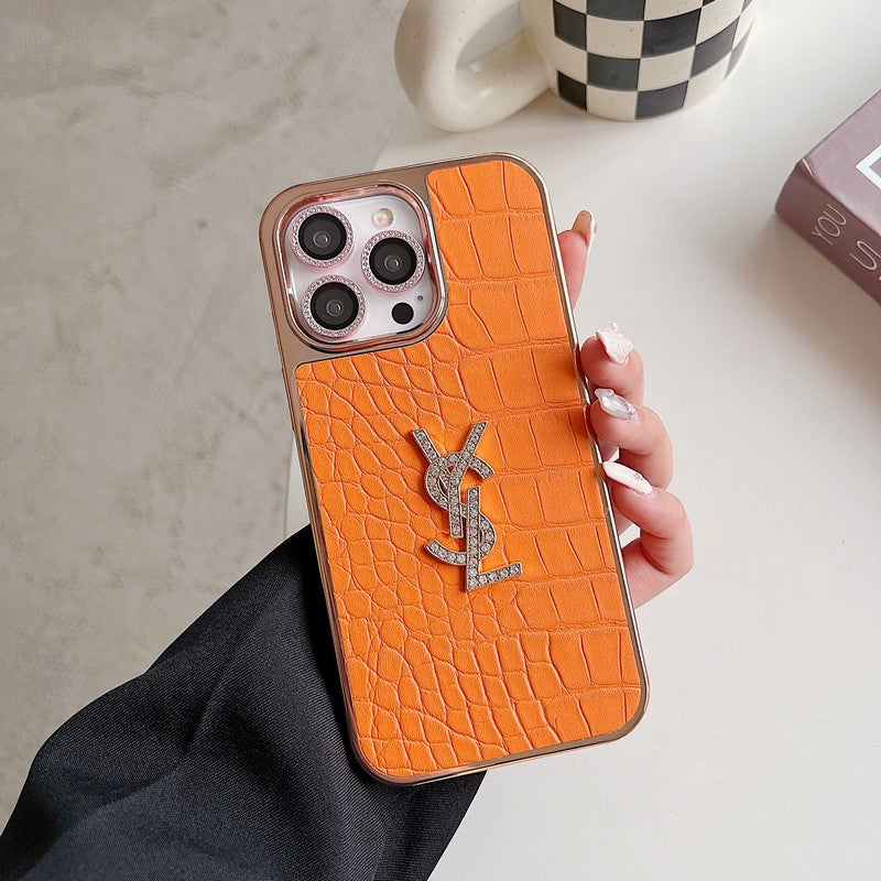 Skórzane etui na iPhone'a w kolorze różowego złota Saint Color