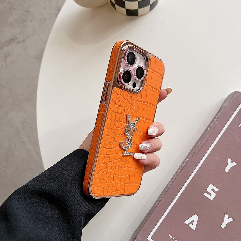 Skórzane etui na iPhone'a w kolorze różowego złota Saint Color