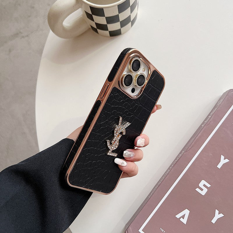 Skórzane etui na iPhone'a w kolorze różowego złota Saint Color