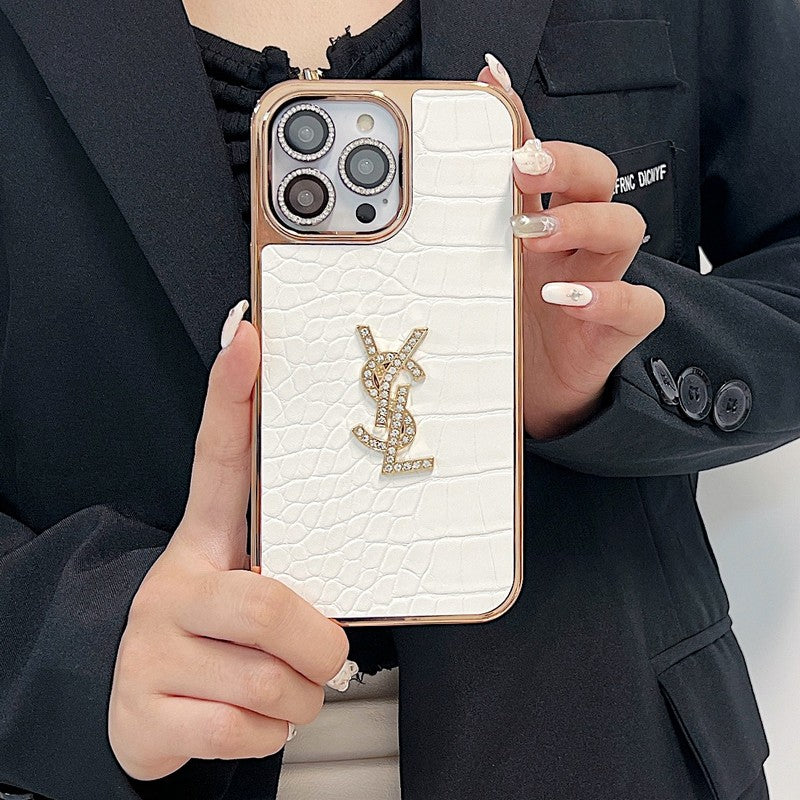 Skórzane etui na iPhone'a w kolorze różowego złota Saint Color