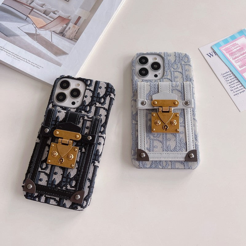 CD-kortveske i stoff til iPhone