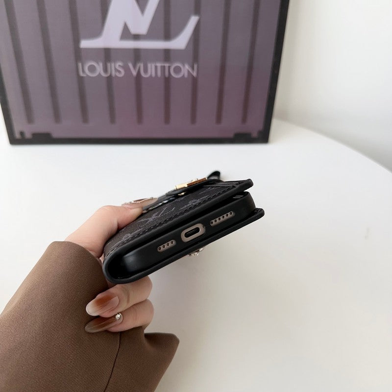 Capa para iPhone colorida Lou Side Card Bag Crossbody