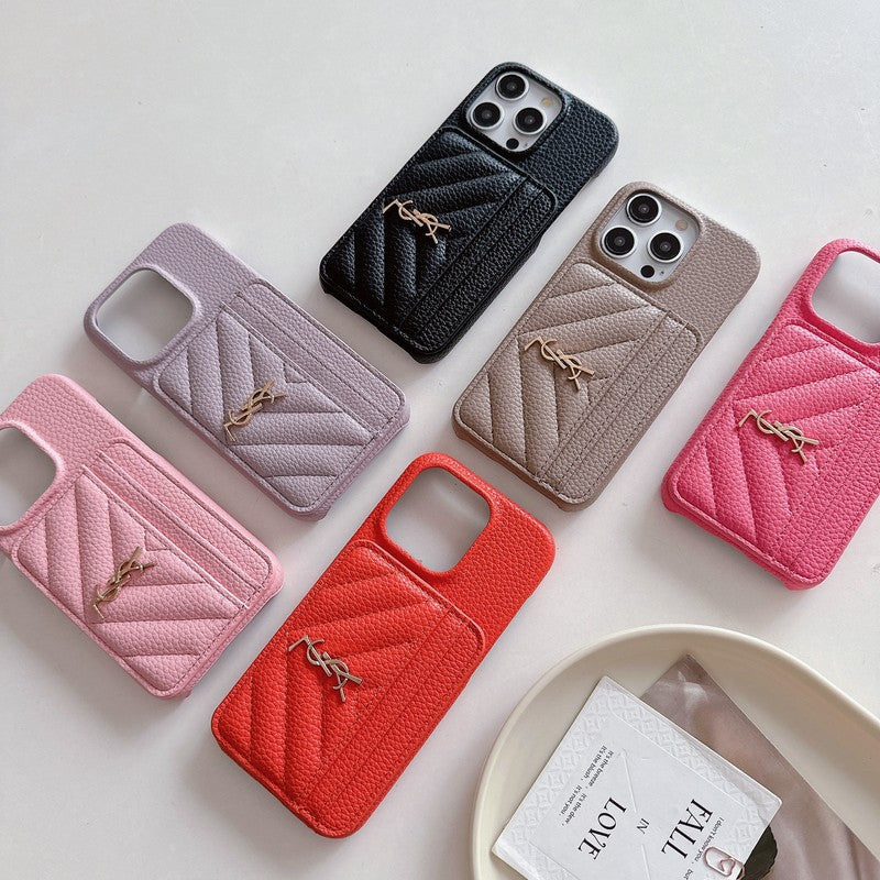 Skórzane etui na iPhone'a z torbą Saint Card