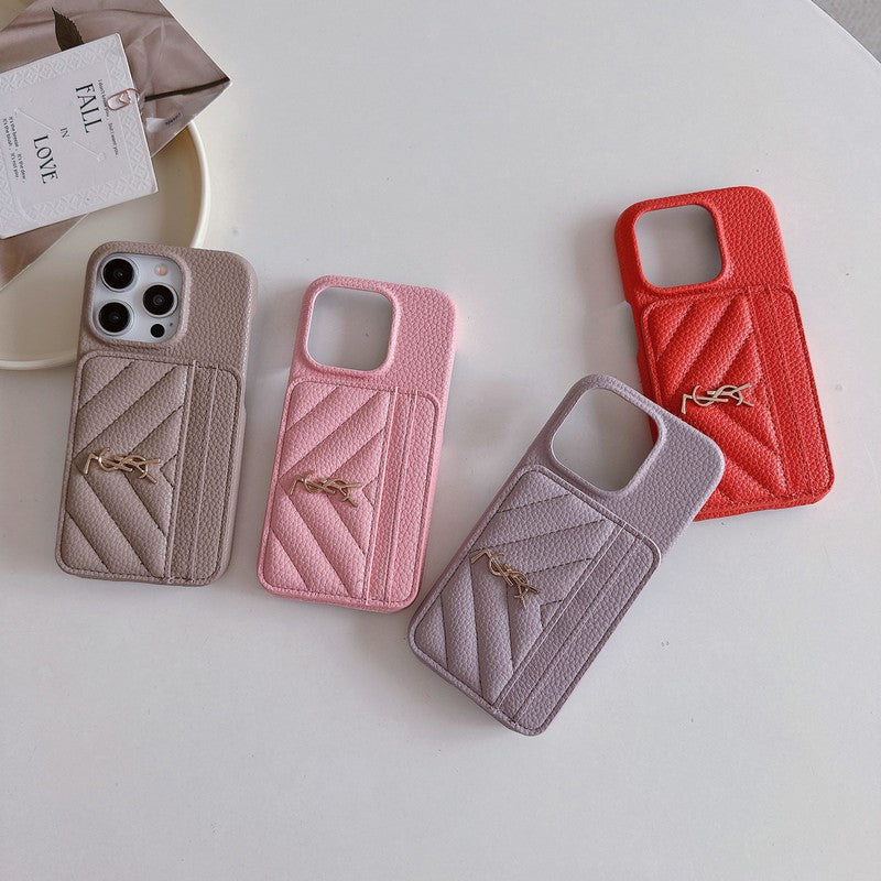 Skórzane etui na iPhone'a z torbą Saint Card