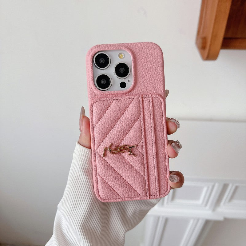 Skórzane etui na iPhone'a z torbą Saint Card