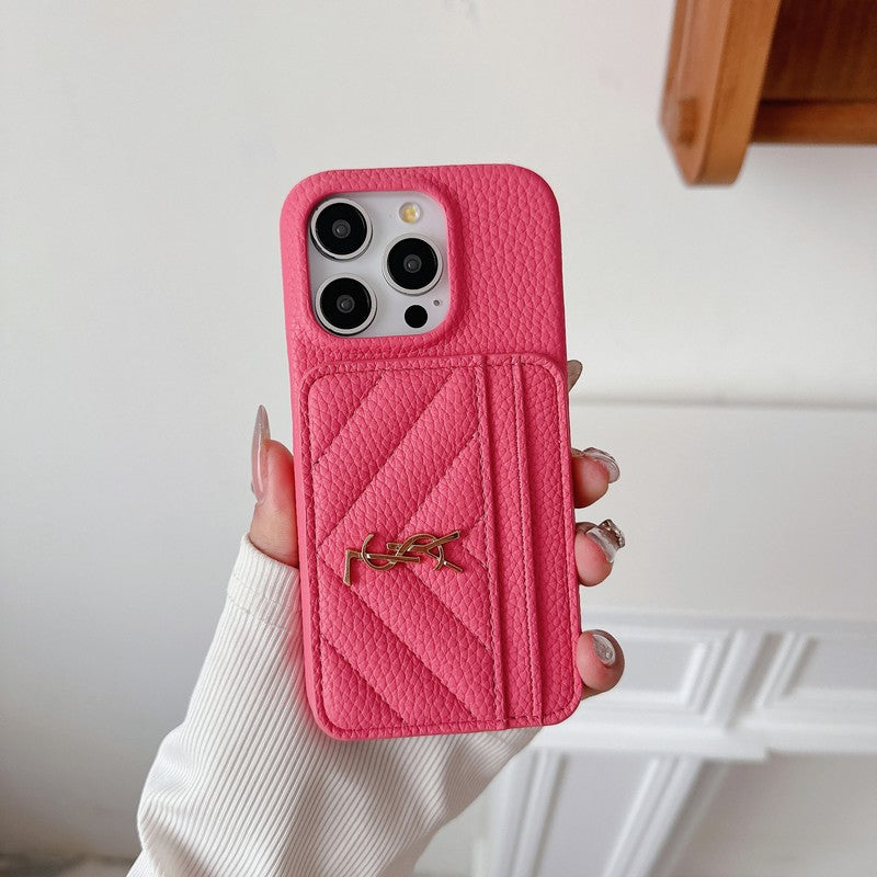 Skórzane etui na iPhone'a z torbą Saint Card