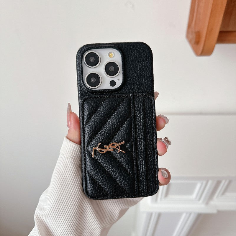 Skórzane etui na iPhone'a z torbą Saint Card