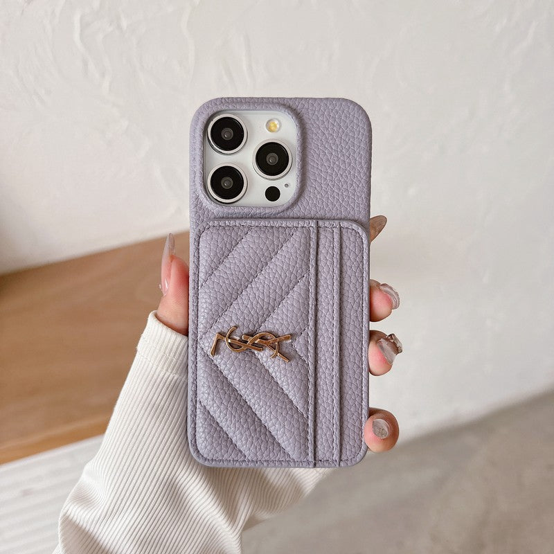 Skórzane etui na iPhone'a z torbą Saint Card