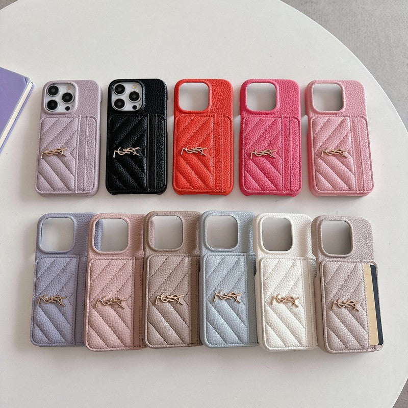 Skórzane etui na iPhone'a z torbą Saint Card