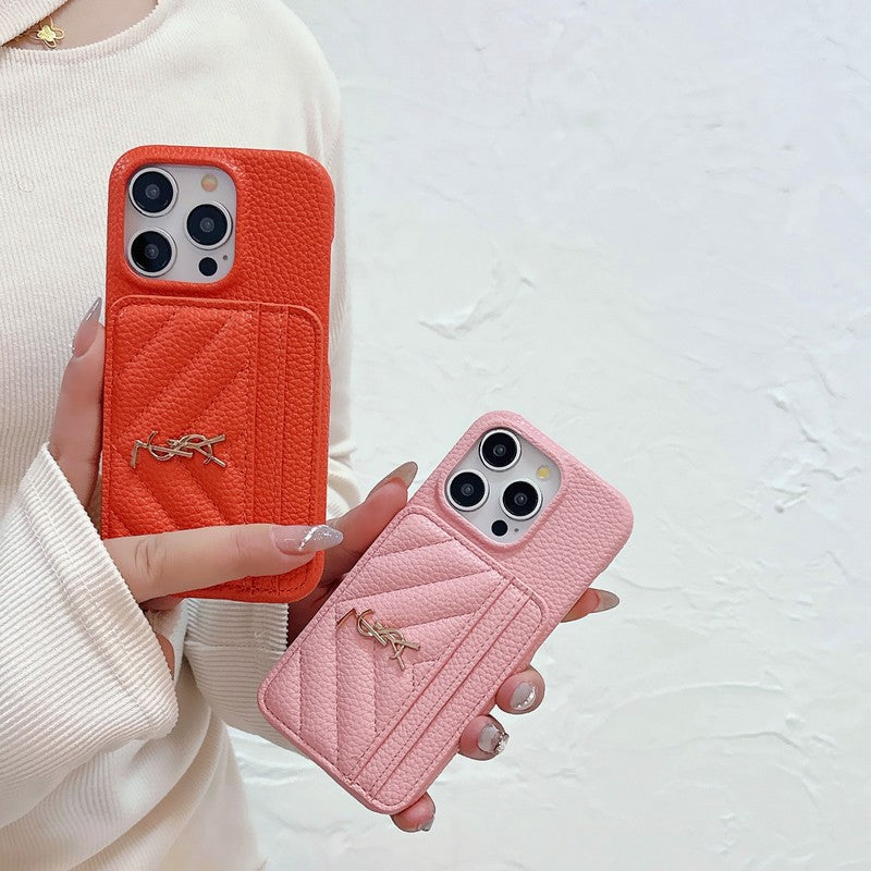 Skórzane etui na iPhone'a z torbą Saint Card