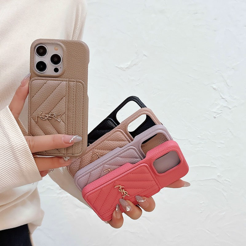 Skórzane etui na iPhone'a z torbą Saint Card