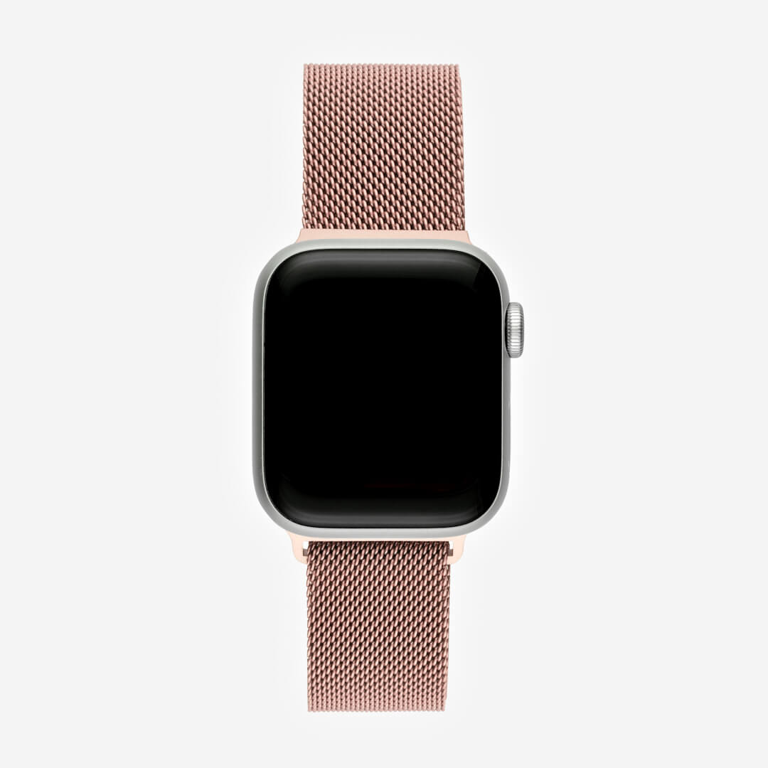Pásek na Apple Watch Milanese Loop – růžové zlato