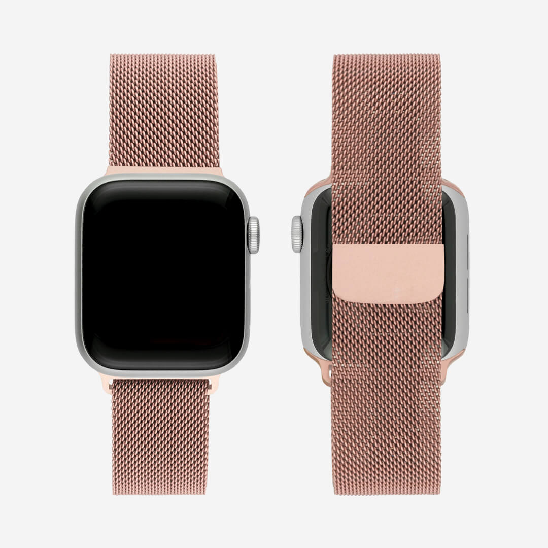 Pásek na Apple Watch Milanese Loop – růžové zlato
