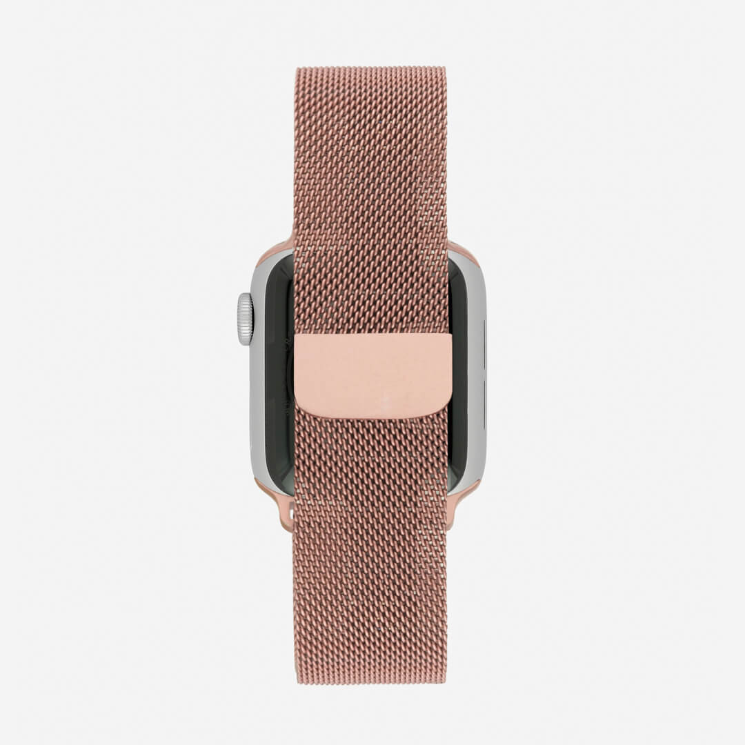 Pásek na Apple Watch Milanese Loop – růžové zlato