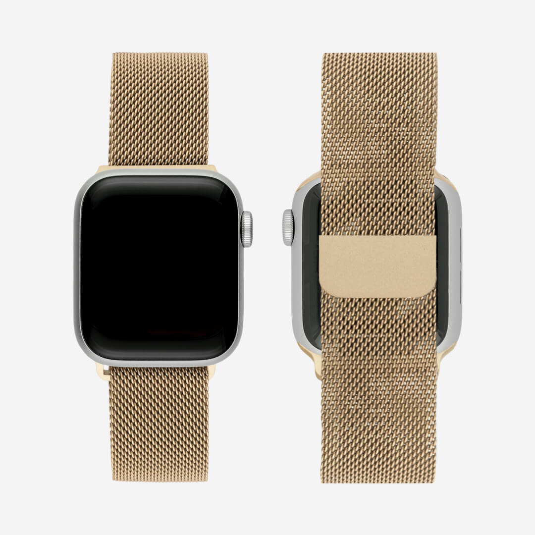 Bracelet Apple Watch à boucle milanaise - Or vintage