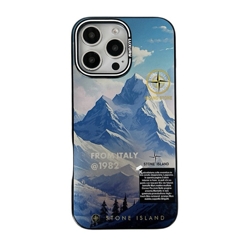 Kamenné černé a modré pouzdro na iPhone