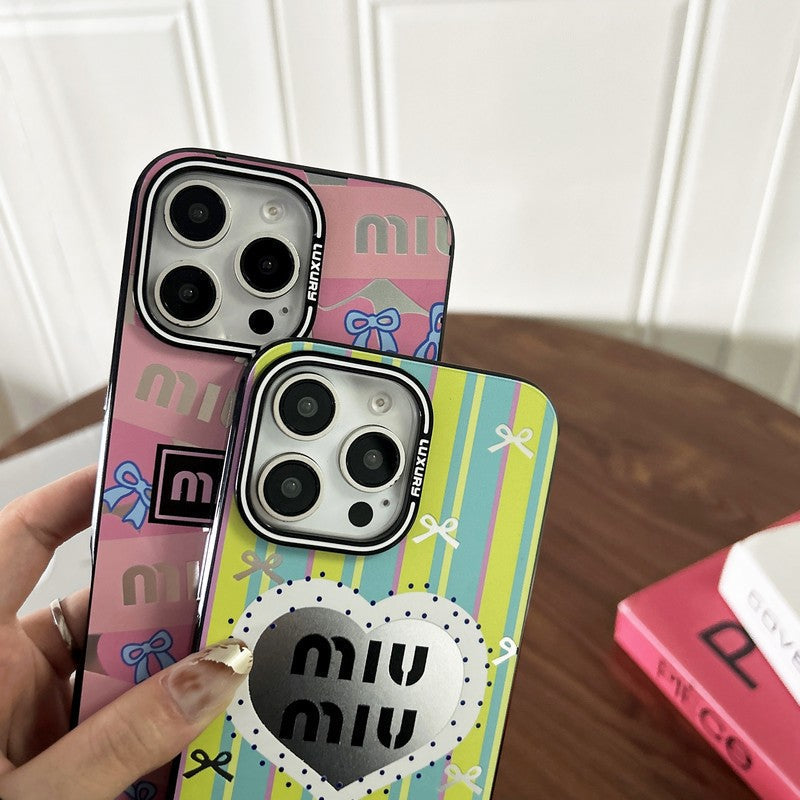 Miu roze en groen iPhone-hoesje