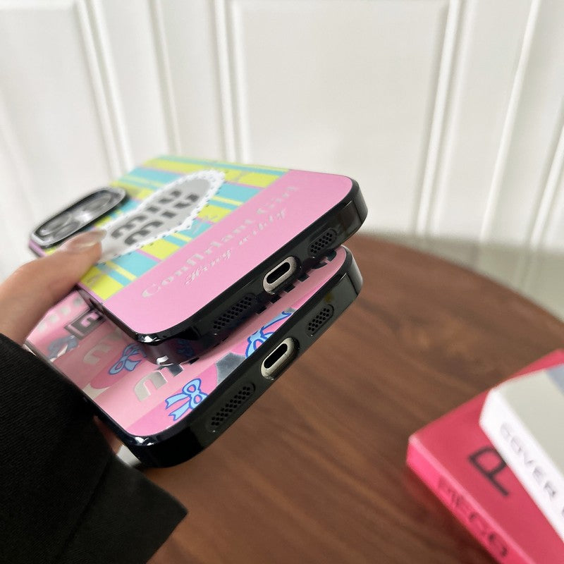 Miu roze en groen iPhone-hoesje