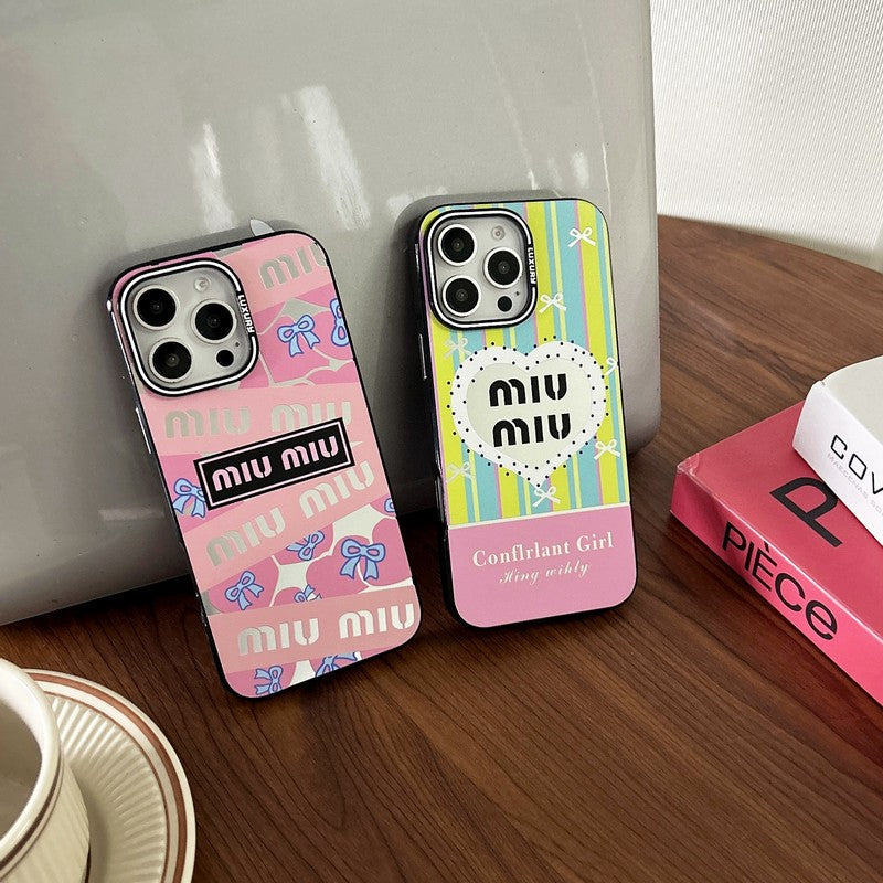 Miu roze en groen iPhone-hoesje