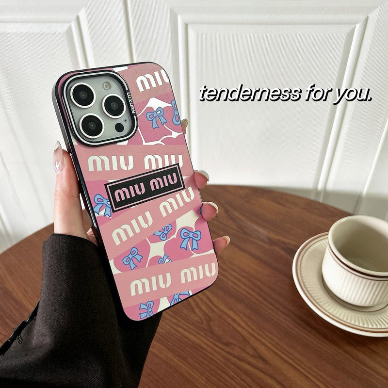 Miu roze en groen iPhone-hoesje