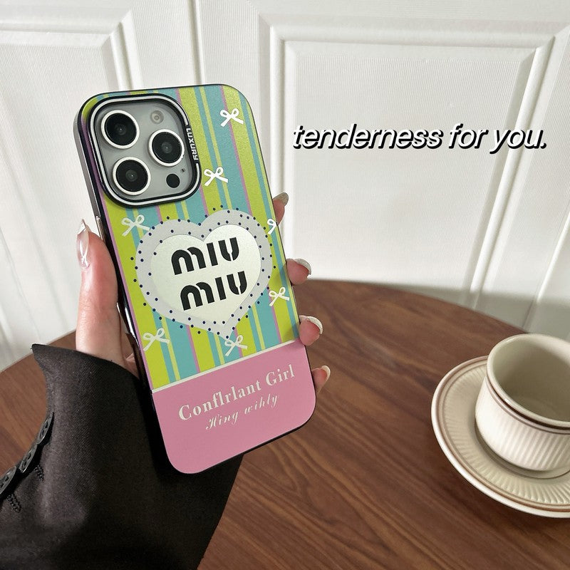 Miu roze en groen iPhone-hoesje