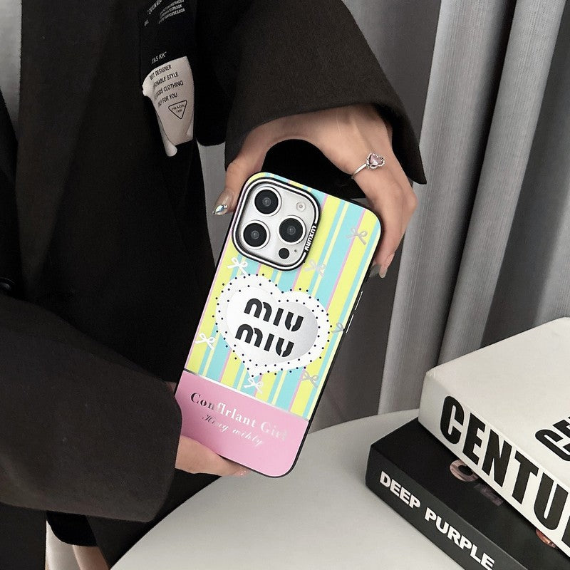 Miu roze en groen iPhone-hoesje