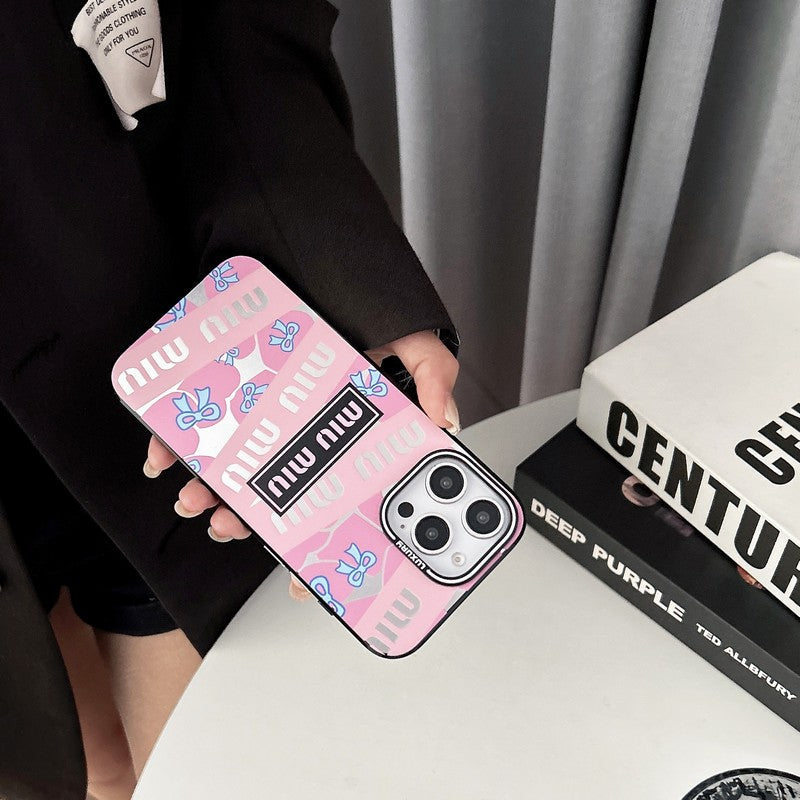 Miu roze en groen iPhone-hoesje