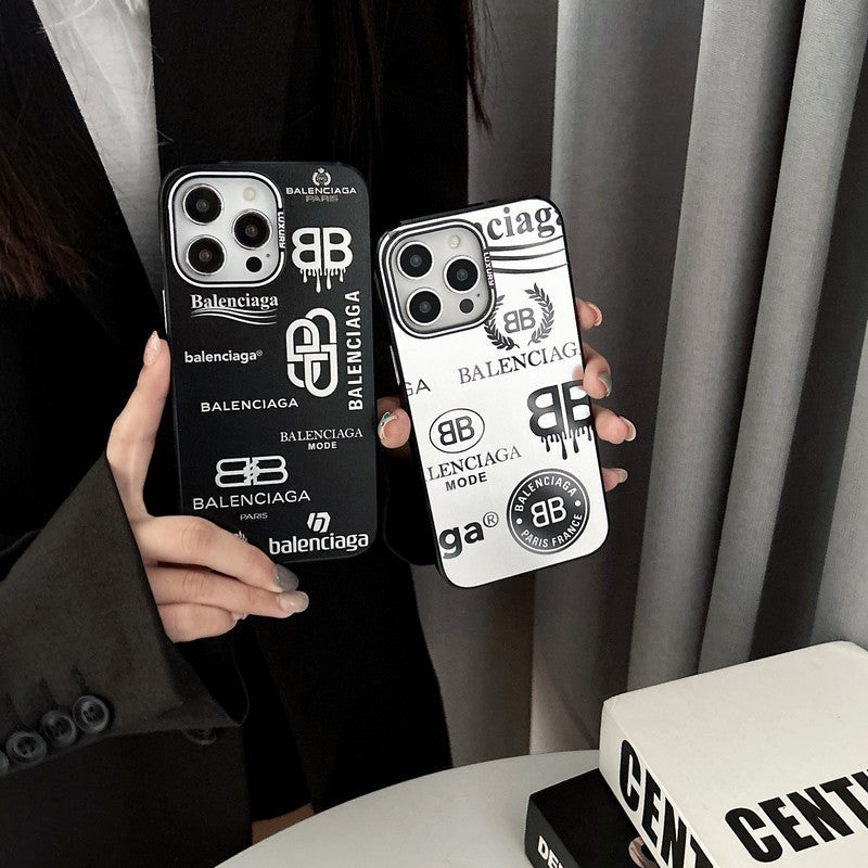 Cás iPhone Dubh & Airgid BB