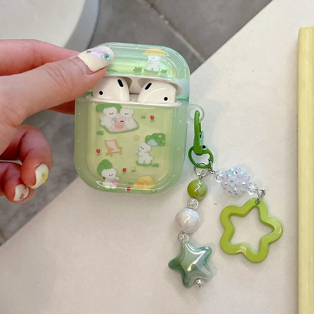 Cute clear airpods 1 2 3 pro 2 bluetooth earphone case