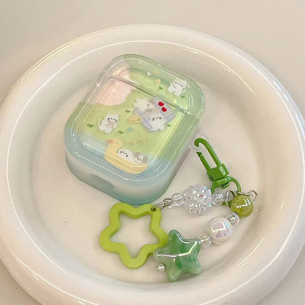 Cute clear airpods 1 2 3 pro 2 bluetooth earphone case