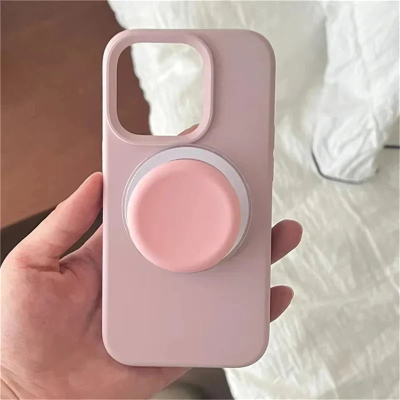 Cute Silicone Round For Magsafe Magnetic Phone Griptok