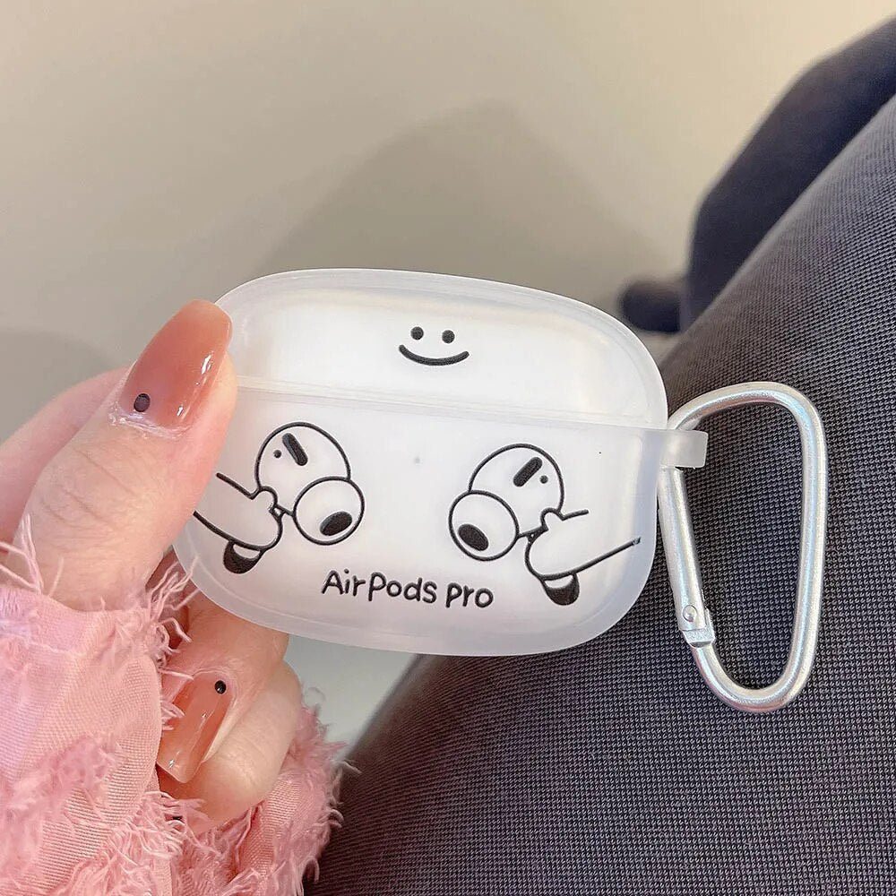 Keychain Cover For Apple AirPods 2 Pro 3 3rd generation Earphone Case