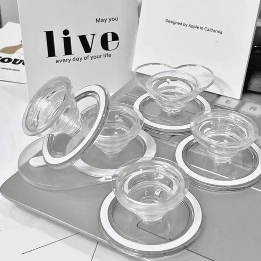 Magnetic Folding Mobile Phone Grip Holder Socket Pocket