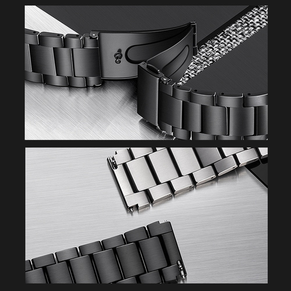 Zilveren titanium horlogeband
