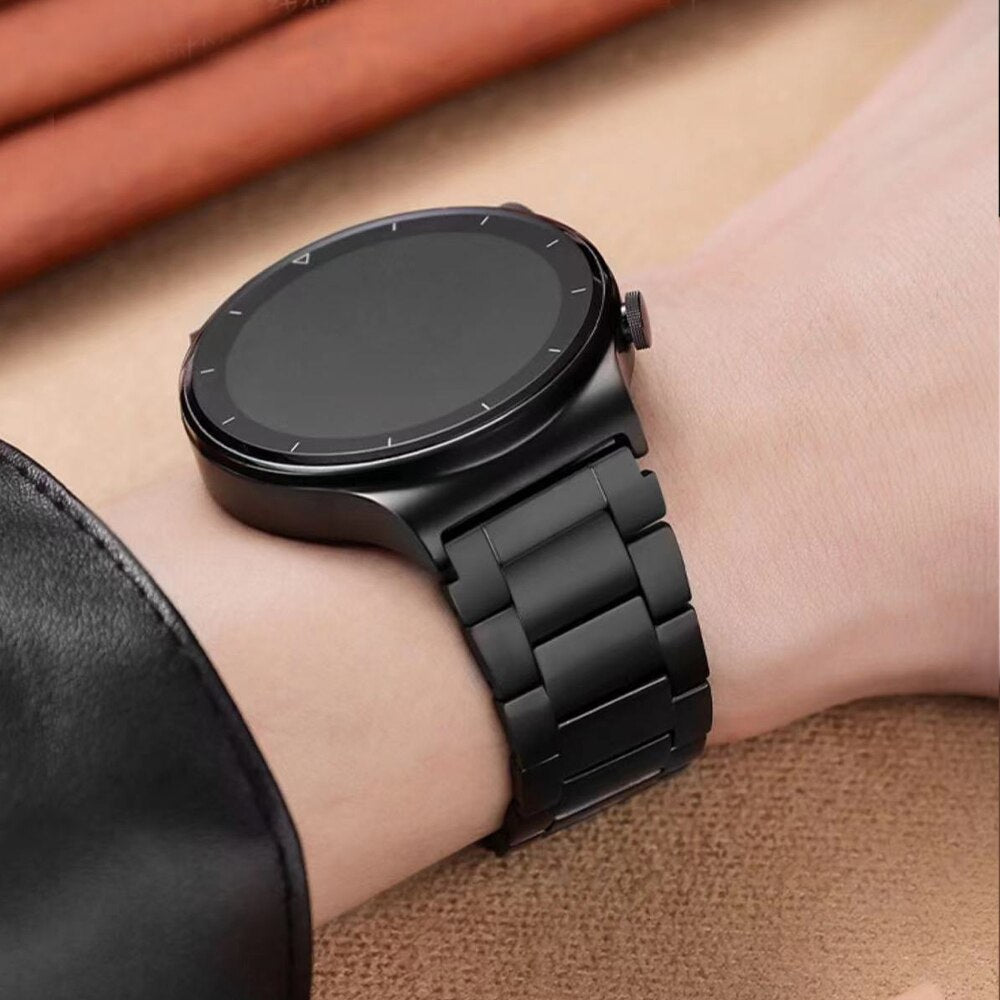 Zilveren titanium horlogeband