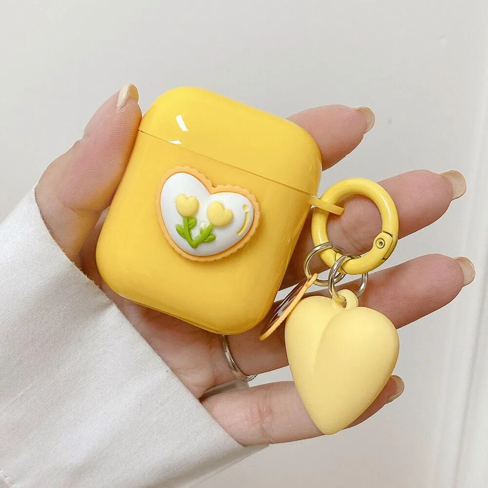 Keychain Cover For Apple AirPods 2 Pro 3 3rd generation Earphone Case