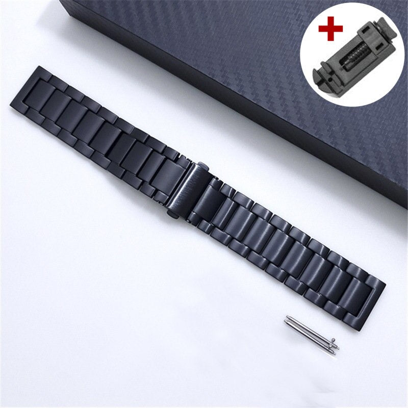 Zilveren titanium horlogeband