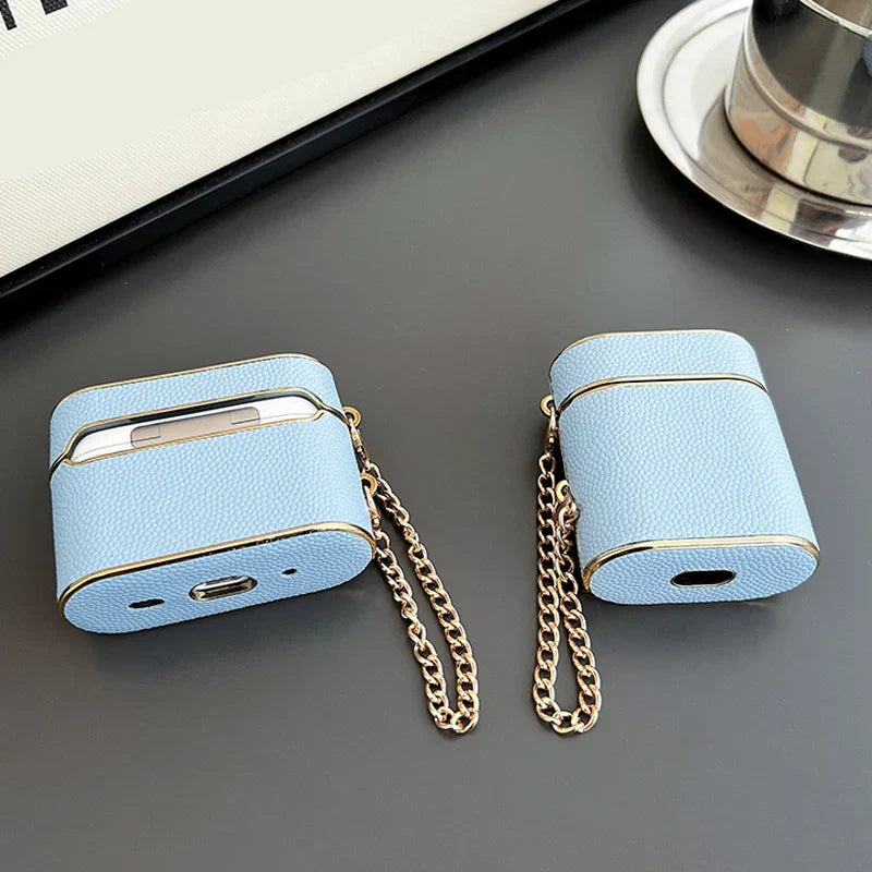 Leather Sleeve Cute Earphone Case For Airpods 1 2 3 With Wrist Strap Case Airpods Pro 2