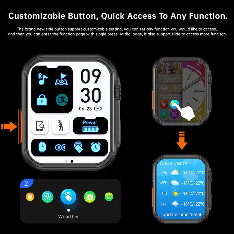 NEW Ultra Watch Men Smart Watch Series 8 NFC Door Access Smartwatch For Android Apple Phone Watch Bands